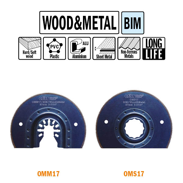Brzeszczot promieniowy 87mm do drewna i metalu OMM17