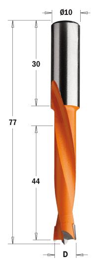 Wiertło nieprzelotowe długie L=77mm 362